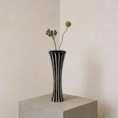 花瓶 藤森兼明 アールデコテイスト ブラック ポストモダン 黒 フラワーベース 80s Fujimori Collection 花瓶 ポストモダン レトロ 花瓶 - メルカリ