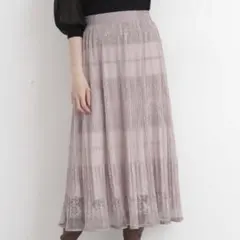 【JILL BY JILLSTUART】パネルレースプリーツスカート