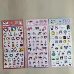 正規品　サンリオ　ピタぷくステッカー　3枚セット