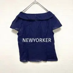 前後2way『NEWYORKER』ブラウス プルオーバー 紺色【11】のサムネイル