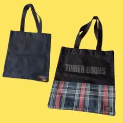 吉田カバン　PORTER　 トートバッグ　タワーブック　希少　黒　チェック柄
