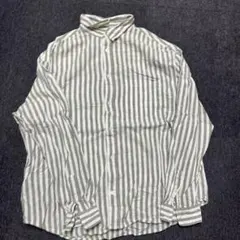 H&M リラックスフィット ストライプシャツ L