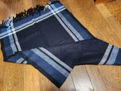 ストライプデザイン ストール ネイビー