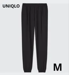 クレープジャージージョガーパンツ　丈標準　ユニクロ　ブラック　Mサイズ