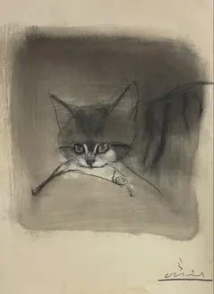 猫の画家小沢良吉　珍品肉筆原画 完品挿絵 猫の画家小沢良吉珍品肉筆原画完品挿絵|mercari商品代購│mercari