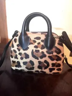 ヴィオラドーロ　2wayバッグ　ハラコ　レオパード柄　美品