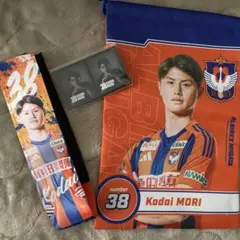 アルビレックス新潟　38 森昂大　ステッカー　プラネタスワンケース　巾着