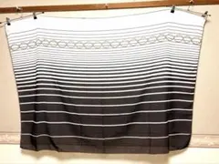 ブラウン×ホワイト パレオ ボーダー柄 リング柄