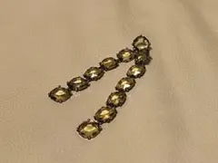 大ぶり　イエロー金属製ピアス 約10cm