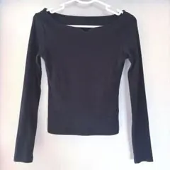 GRL ブラック 長袖 Vネック トップス M