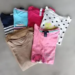 130半袖Tシャツまとめ売りGAP H＆M branshes等女の子夏　6点のサムネイル