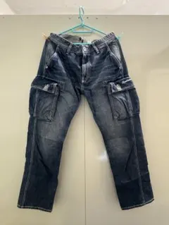 激レア】オアスロウ orslow デニム レザーベルト カーゴパンツ - メルカリ