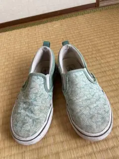 VANS スリッポン ロゴ総柄　19センチ