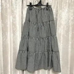 GU ティアードマキシスカート ギンガムチェックSのサムネイル