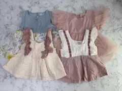petit mainプティマイン他　子ども服　ワンピース４点セット　90cmのサムネイル