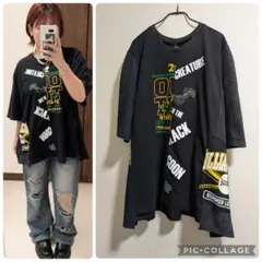ドッキングTシャツ リメイク 古着 再構築 ユニセックス - メルカリ