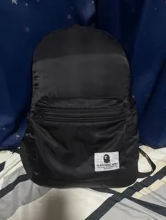 【A BATHING APE ナイロンバックパック 黒】のサムネイル