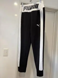 PUMA レディーススウェットパンツ L ブラック/ホワイト