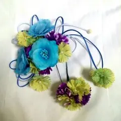 二点セット！未使用のパールとお花のゆれる花飾り！！