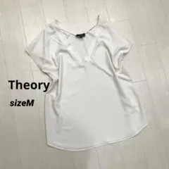 Theory セオリー ジョーゼット Vネック ブラウス M 日本製 半袖のサムネイル