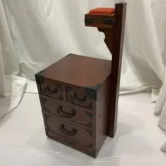 昭和レトロ☆オールドカリモクのヴィンテージ4段スリムチェスト 電話台