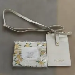 L'OCCITANE スマホショルダーとファンケル　花柄ポーチ2点セット