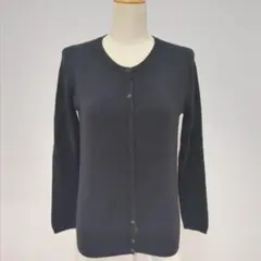 ZARAKNIT　黒 長袖 カーディガン 前開きボタン式