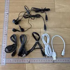 USB-B ケーブル5本　イヤホン2本