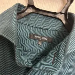 【美品】MICHEL KLEIN 長袖シャツ 46 ダークグリーン