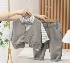 値下げ❗️男の子ベビー　フォーマルスーツ　セレモニースーツ　ブラウン　卒入園式