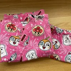 【4/15出品終了】アンパンマン　95 甚平 ピンク 夏まつり