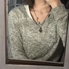 ハンドメイドネックレス ボタン 森ガール y2k フェアリーグランジ