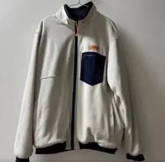 UNIVERSAL OVERALL フリースジャケット アイボリー/ネイビー　M