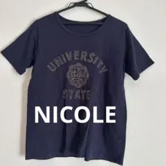 ニコル　レディース　Tシャツ ネイビー　Mのサムネイル