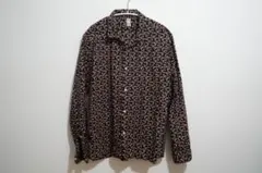 KATO' SHIRT(カトー　シャツ) 長袖シャツ 黒地 赤白模様のサムネイル