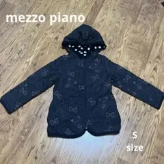 【mezzo piano】ブラックハートリボンくまちゃんジャケット　Sサイズ