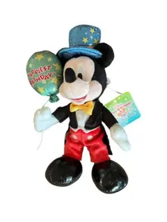 ミッキー ぬいぐるみバッジ 2022バースデー タグ付き