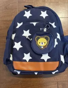 星柄 キッズリュック ネイビー　くまのサムネイル