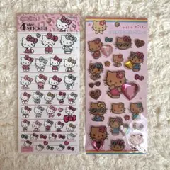 キティーちゃん　ギャルキティ　ヒョウ柄　日焼け　ゼブラ　ラインストーン　シール
