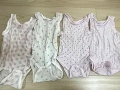 ベビーロンパース　ノースリーブ肌着　90 まとめ売り　女の子