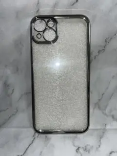 iPhone14/15 Plus bjnoxdv 銀 クリア ストラップホール付