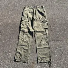 00s EDWIN KHAKIS ワイド カーゴパンツ 30 オリーブ