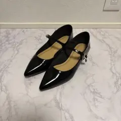 美品 TRIBECA メリージェーン エナメルパンプス ブラック