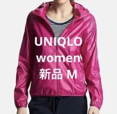新品 UNIQLO レディース ライトポケッタブルパーカー ピンク Mのサムネイル