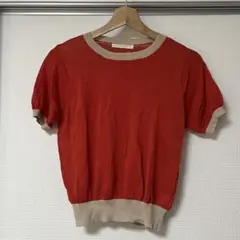 CPCM 半袖ニット M オレンジのサムネイル