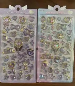 【正規品】ボンボンドロップシール マジカル パープル　レインボー　2種セット