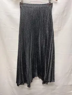 ZARA ザラ ロングプリーツスカート 細かいランダムドット柄