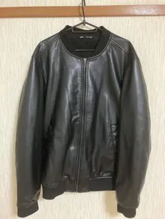 ZARA フェイクレザー ジャケット　L