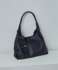 SALON adam et rope' 黒レザートートバッグのサムネイル