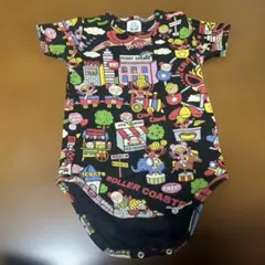 《美品》ヒスミニ 遊園地　ロンパース 総柄 80